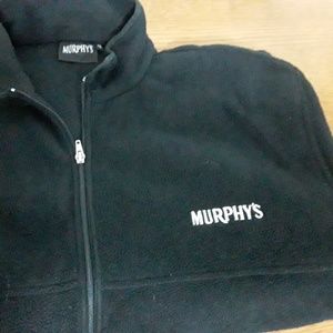 Black Men's Fleece Jacket, XL